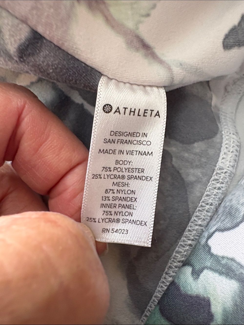 Athleta Mudra Floral Watercolor 7/8 Tight Leggings Size Medium - Picture 9 of 12